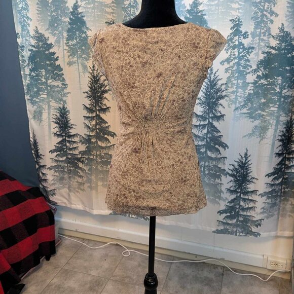 Patterned V-Neck Blouse by Intuitions - Picture 3 of 5